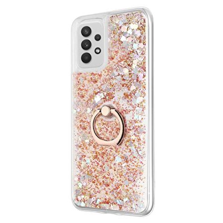 Microsonic Samsung Galaxy A72 Kılıf Glitter Liquid Holder Gold