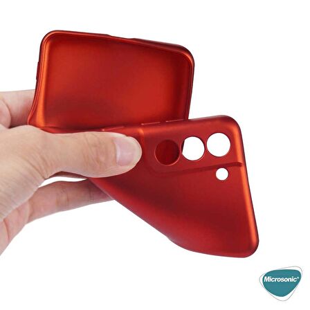 Microsonic Matte Silicone Samsung Galaxy S21 FE Kılıf Kırmızı