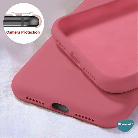 Microsonic Matte Silicone Samsung Galaxy S21 FE Kılıf Kırmızı