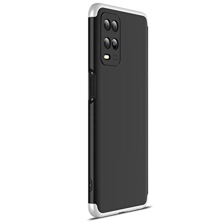 Microsonic Oppo A54 4G Kılıf Double Dip 360 Protective Siyah Gri