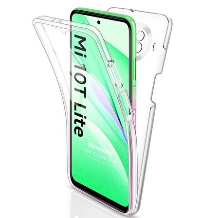 Microsonic Xiaomi Mi 10T Lite Kılıf 6 Tarafı Tam Full Koruma 360 Clear Soft Şeffaf