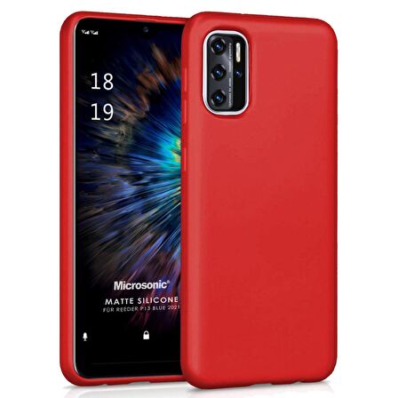 Microsonic Matte Silicone Reeder P13 Blue 2021 Kılıf Kırmızı