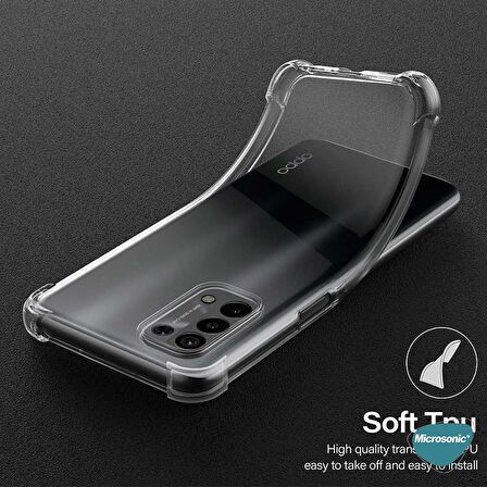 Microsonic Oppo A74 4G Kılıf Shock Absorbing Şeffaf