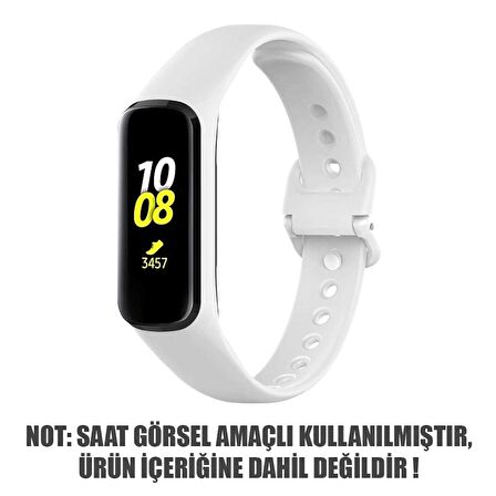 Microsonic Samsung Galaxy Fit 2 Silikon Kordon Beyaz