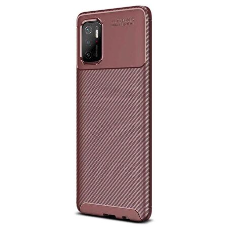 Microsonic Xiaomi Poco M3 Pro Kılıf Legion Series Kahverengi