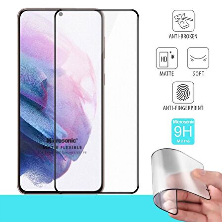 Microsonic Samsung Galaxy S21 FE Seramik Matte Flexible Ekran Koruyucu Siyah