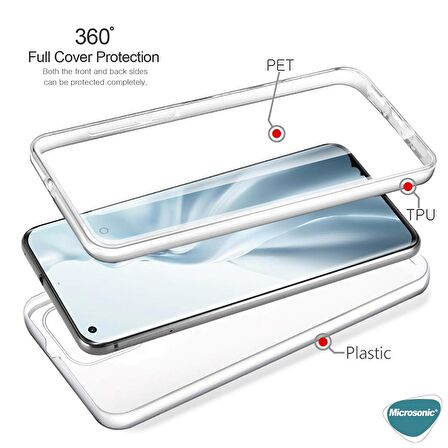 Microsonic Xiaomi Mi 11 Lite Kılıf 6 Tarafı Tam Full Koruma 360 Clear Soft Şeffaf