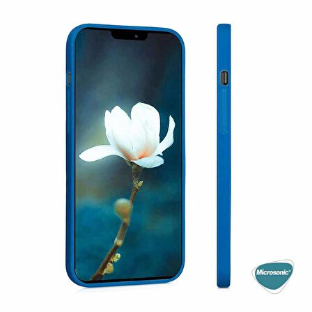 Microsonic Matte Silicone Apple iPhone 13 Kılıf Mor