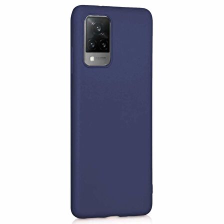 Microsonic Matte Silicone Vivo V21 Kılıf Lacivert