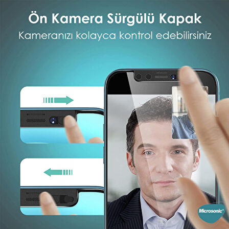 Microsonic Apple Uyumlu iPhone 11 Pro Max Secret CamSlider Glass Cam Ekran Koruyucu Siyah