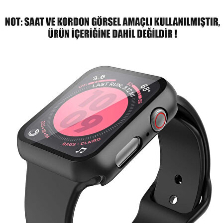 Microsonic Apple Watch Series 7 41mm Kılıf Matte Premium Slim WatchBand Siyah