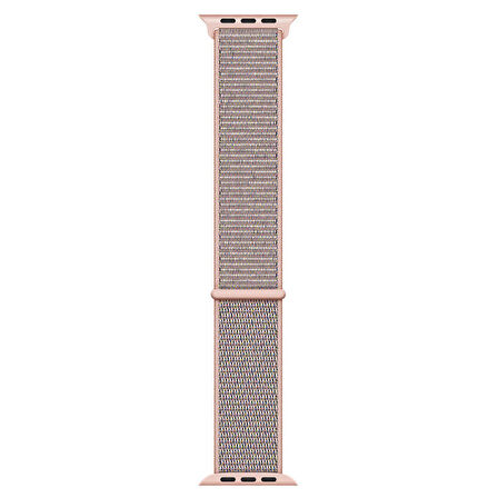 Microsonic Apple Watch Series 7 41mm Hasırlı Kordon Woven Sport Loop Rose Gold