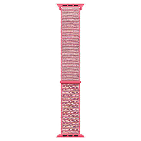 Microsonic Apple Watch Series 7 45mm Hasırlı Kordon Woven Sport Loop Pembe