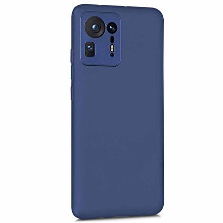 Microsonic Matte Silicone Xiaomi Mi Mix 4 Kılıf Lacivert