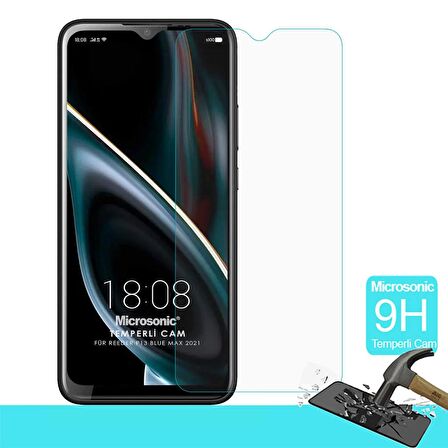 Microsonic Reeder P13 Blue Max 2021 Tempered Glass Cam Ekran Koruyucu