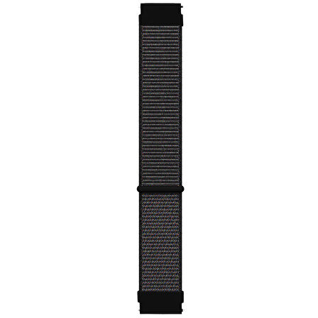 Microsonic Amazfit GTS 2e 42mm Hasırlı Kordon Woven Sport Loop Siyah
