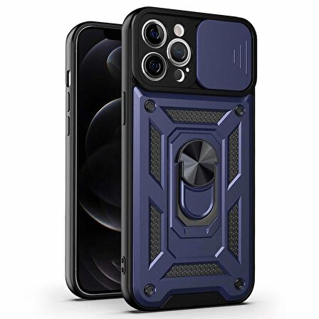 Microsonic Apple iPhone 12 Pro Kılıf Impact Resistant Lacivert