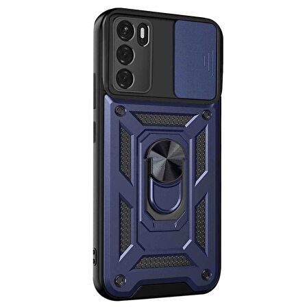Microsonic Oppo A16 Kılıf Impact Resistant Lacivert