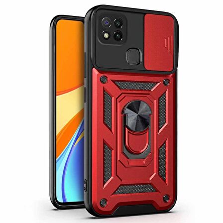 Microsonic Xiaomi Redmi 9C Kılıf Impact Resistant Kırmızı