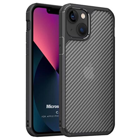 Microsonic Apple iPhone 13 Kılıf Cast Carbon Siyah