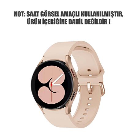 Microsonic Samsung Galaxy Watch 4 Classic 46mm Kordon Solid Silicone Band Pembe