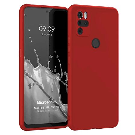 Microsonic Matte Silicone Omix X500 Kılıf Kırmızı