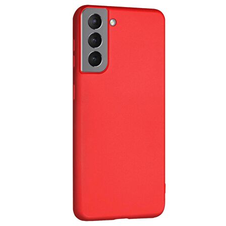 Microsonic Matte Silicone Samsung Galaxy S22 Kılıf Kırmızı