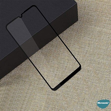 Microsonic Samsung Galaxy M22 Tam Kaplayan Temperli Cam Ekran Koruyucu Siyah