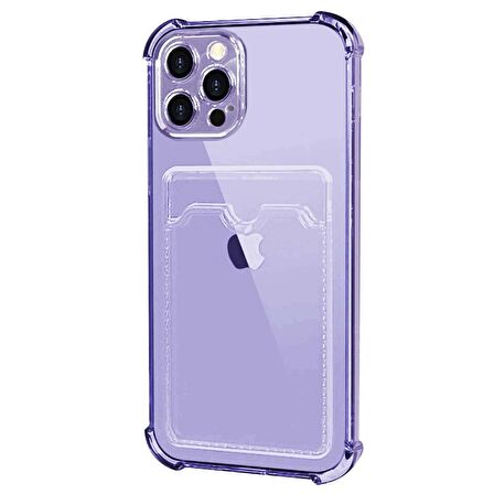 Microsonic Apple iPhone 12 Pro Max Card Slot Shock Kılıf Lila