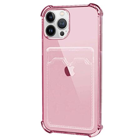 Microsonic Apple iPhone 13 Pro Card Slot Shock Kılıf Pembe