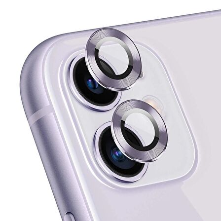 Microsonic Apple Uyumlu iPhone 11 Tekli Kamera Lens Koruma Camı Lila