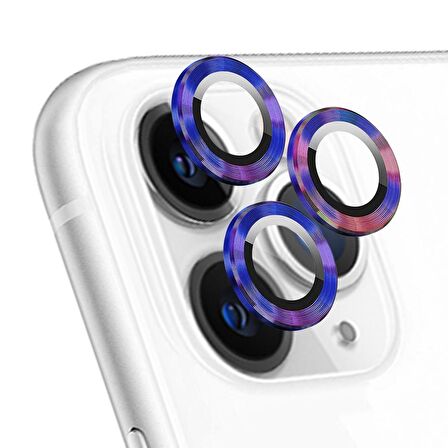 Microsonic Apple Uyumlu iPhone 11 Pro Max Tekli Kamera Lens Koruma Camı Renkli