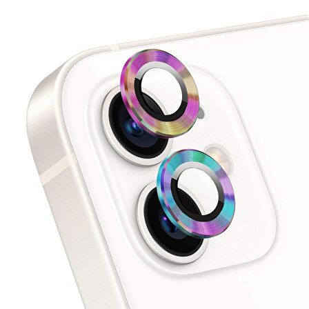 Microsonic Apple Uyumlu iPhone 12 Tekli Kamera Lens Koruma Camı Renkli
