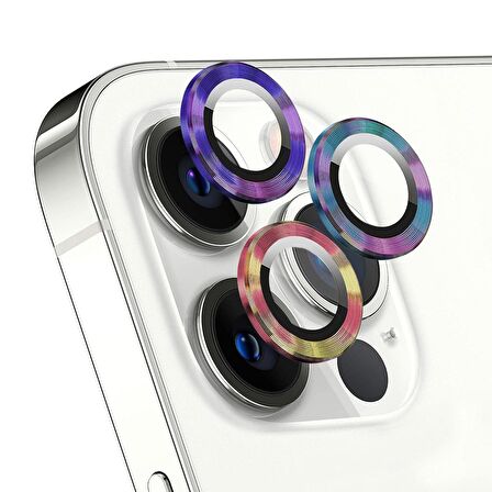 Microsonic Apple Uyumlu iPhone 13 Pro Tekli Kamera Lens Koruma Camı Renkli