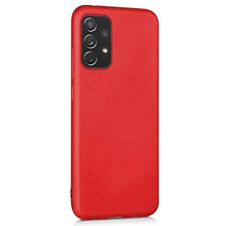 Microsonic Matte Silicone Samsung Galaxy A73 5G Kılıf Kırmızı