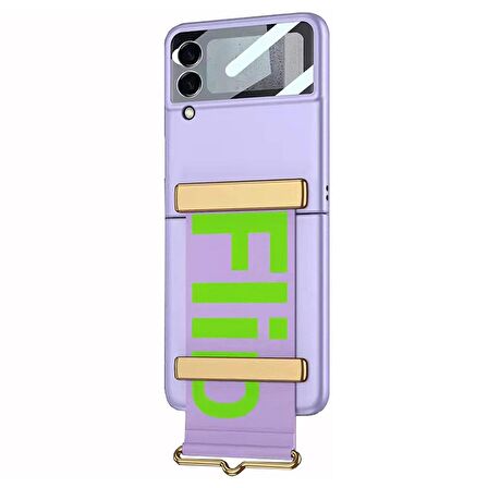 Microsonic Samsung Galaxy Z Flip 3 Kılıf Flio Strap Mor