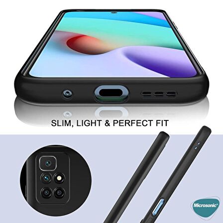 Microsonic Matte Silicone Xiaomi Redmi 10 2022 Kılıf Lacivert
