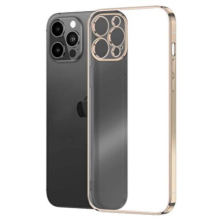 Microsonic Apple iPhone 13 Pro Kılıf Square Matte Plating Gold