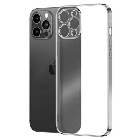 Microsonic Apple iPhone 13 Pro Max Kılıf Square Matte Plating Gümüş