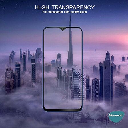 Microsonic Vivo Y21 Tam Kaplayan Temperli Cam Ekran Koruyucu Siyah