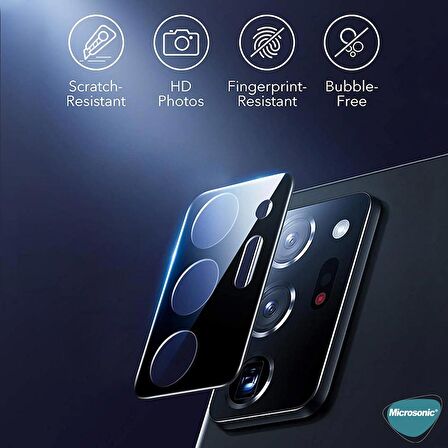 Microsonic Samsung Galaxy Note 20 Ultra Kamera Lens Koruma Camı V2 Siyah