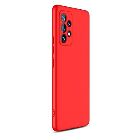 Microsonic Samsung Galaxy A53 5G Kılıf Double Dip 360 Protective Kırmızı