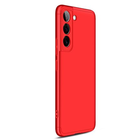 Microsonic Samsung Galaxy S22 Plus Kılıf Double Dip 360 Protective Kırmızı