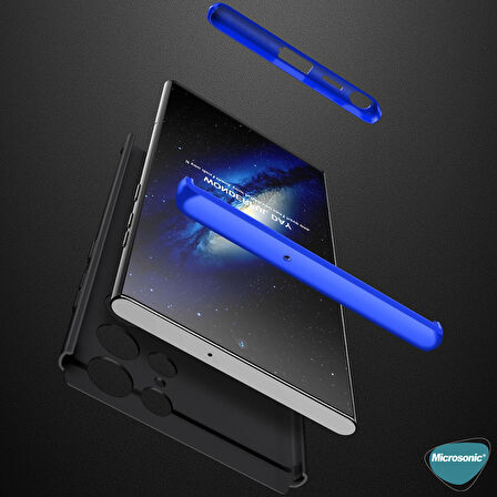 Microsonic Samsung Galaxy S22 Ultra Kılıf Double Dip 360 Protective Kırmızı