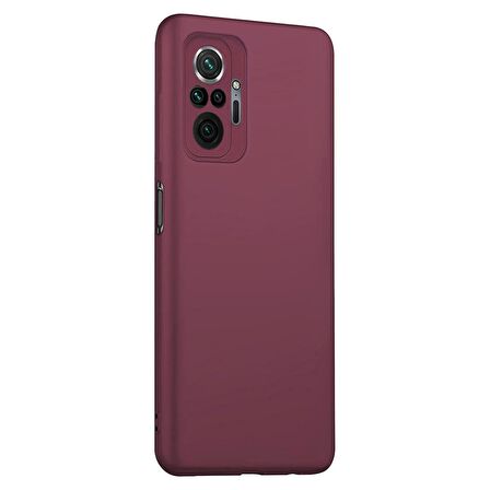 Microsonic Matte Silicone Xiaomi Redmi Note 10 Pro Max Kılıf Mor