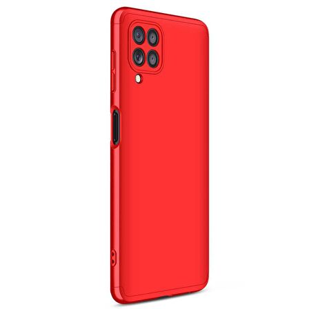 Microsonic Samsung Galaxy A22 Kılıf Double Dip 360 Protective Kırmızı