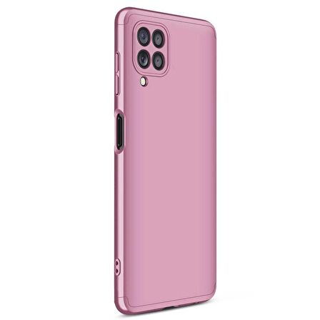 Microsonic Samsung Galaxy A22 Kılıf Double Dip 360 Protective Rose Gold