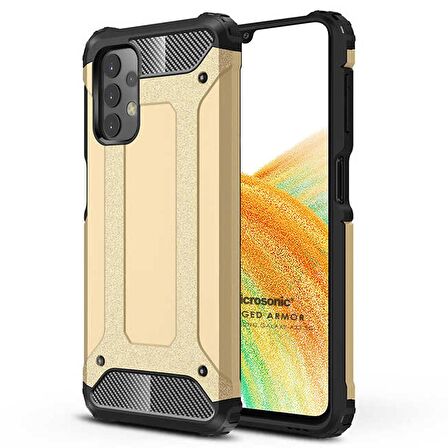Microsonic Samsung Galaxy A33 5G Kılıf Rugged Armor Gold
