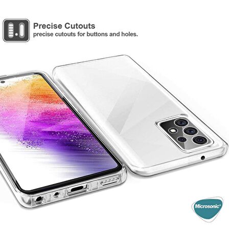 Microsonic Samsung Galaxy A73 5G Kılıf 6 Tarafı Tam Full Koruma 360 Clear Soft Şeffaf