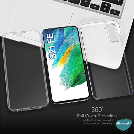 Microsonic Samsung Galaxy S21 FE Kılıf 6 Tarafı Tam Full Koruma 360 Clear Soft Şeffaf
